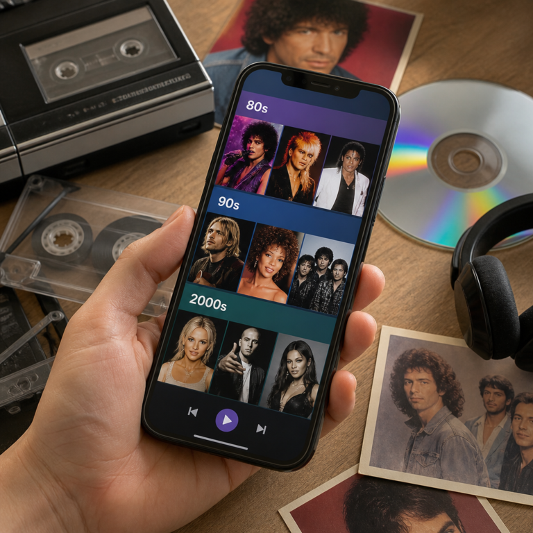 Músicas dos Anos 80, 90 e 2000 em um Só App